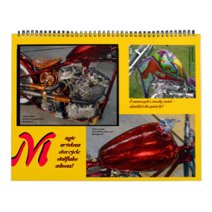 Metalflake Madness Huge Size Motorcycle Paint 2014 Calendar