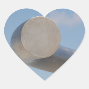 Metalic Blue Skies Heart Sticker