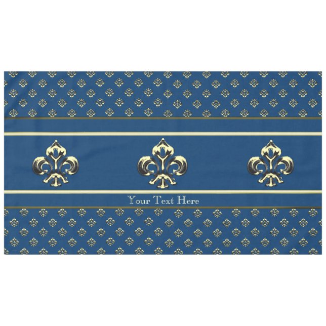 Metalic Fleur de lis (Gold) Tablecloth (Front (Horizontal))