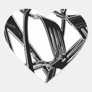 Metalic Heart Sticker