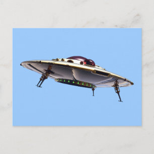 Metalic UFO Postcard
