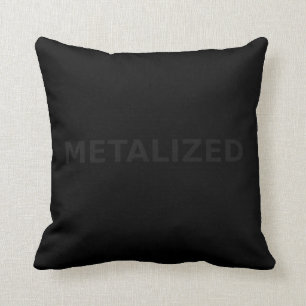 Metalized Black Throw Pillow