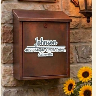 Metall Family Name & Address Mailbox Personalized