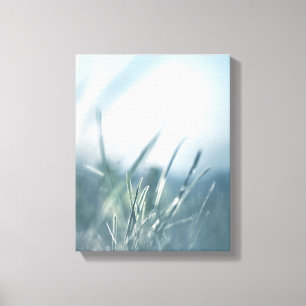 Metallic Abstract Art Grass Nature Photo Canvas Print