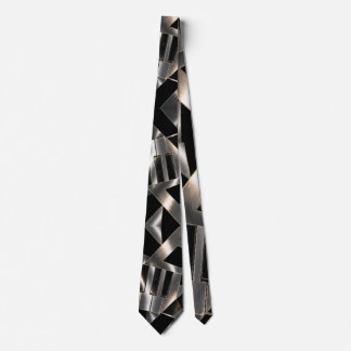 Metallic Abstract Piano Keys Tie