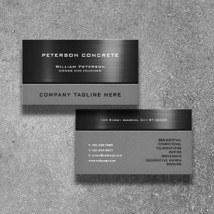 Metallic and concrete texture  business card