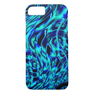 Metallic and crooked illusion, blue to green image Case-Mate iPhone case