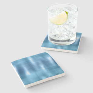 Metallic Aqua Blue  Stone Coaster