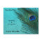 Metallic Aqua Peacock Save the Date Postcard