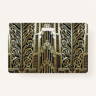 Metallic art nouveau design, vintage,elegant,chic, badge