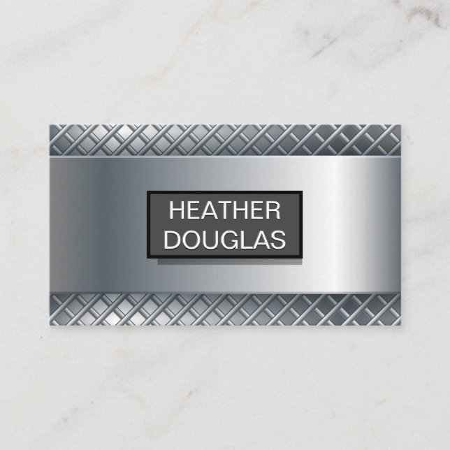 Metallic Background | Metal Abstract Pattern Business Card (Front)