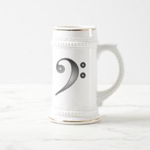 Metallic Bass Clef Beer Stein