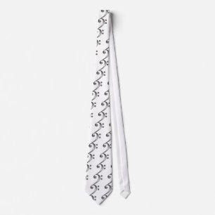 Metallic Bass Clef Tie