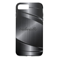 Metallic Black Design Brushed Aluminum Look