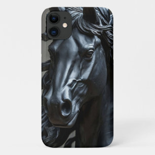 Metallic Black Horse iPhone 11 Case