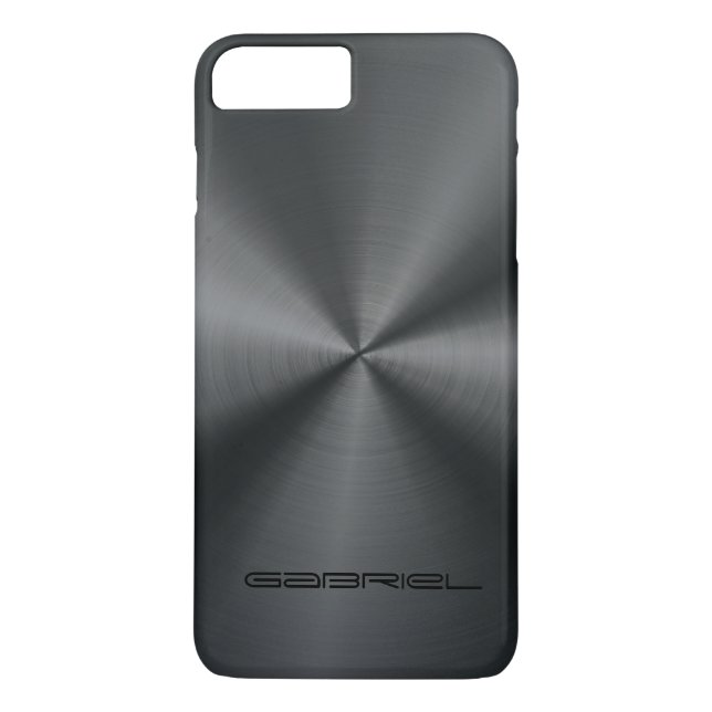 Metallic Black Tones Stainless Steel Look Case-Mate iPhone Case (Back)