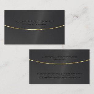 Metallic black with gold accent business card