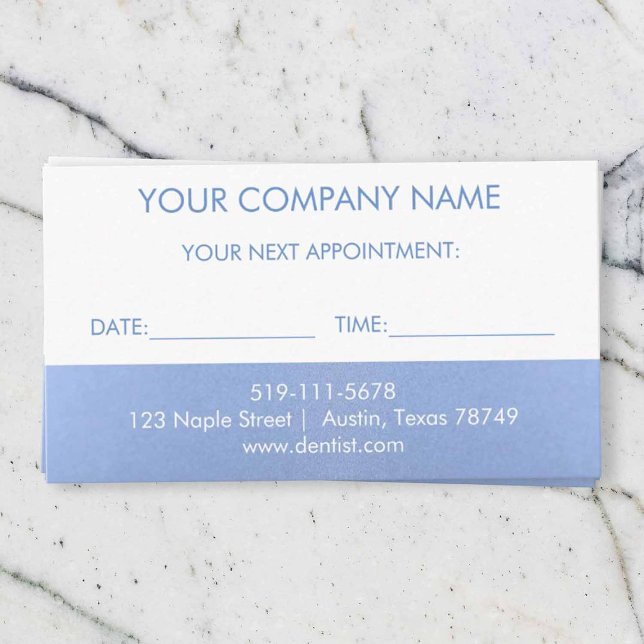 Metallic Blue Appointment Reminder Card (Creator Uploaded)