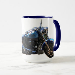 Metallic blue Cruiser Style Motorbike Mug