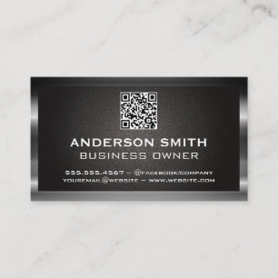 Metallic Border QR Code Business Card