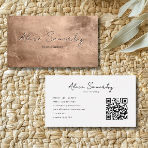 Metallic Bronze modern minimalist Business Card