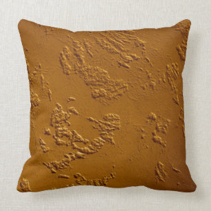 Metallic bronze throw pillow