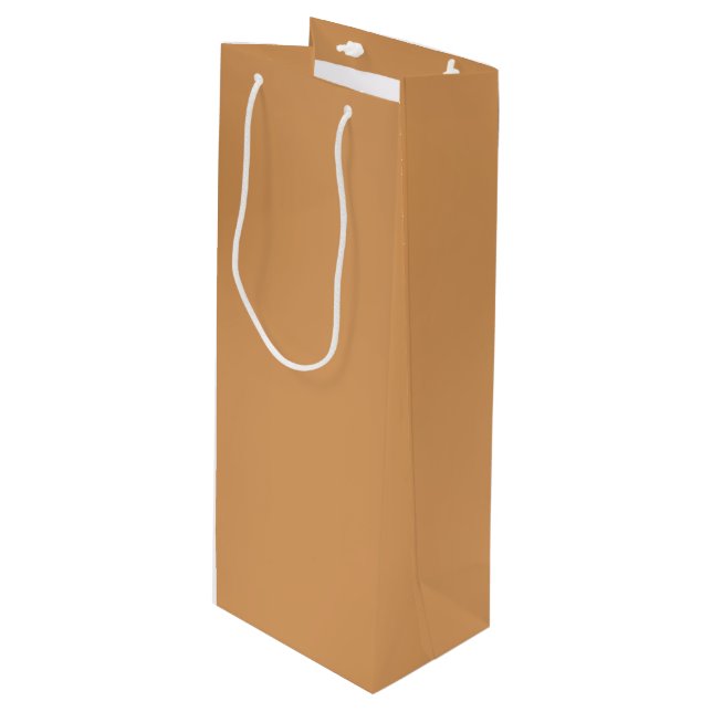 Metallic Bronze Wine Gift Bag (Front Angled)