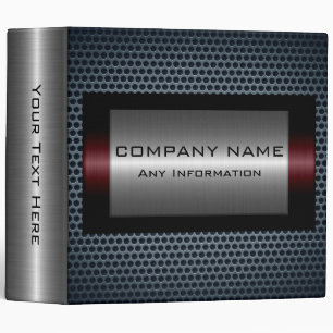 Metallic Brown Stainless Grey Steel Hole Look Binder