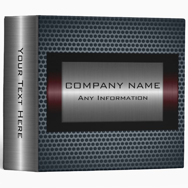 Metallic Brown Stainless Grey Steel Hole Look Binder (Front/Spine)