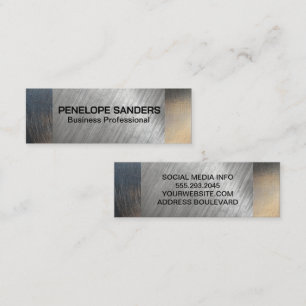 Metallic Brushed Background Mini Business Card