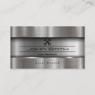 Metallic Brushed Industrial Business Card