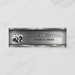 Metallic Brushed Industrial Car Pistons Mini Business Card