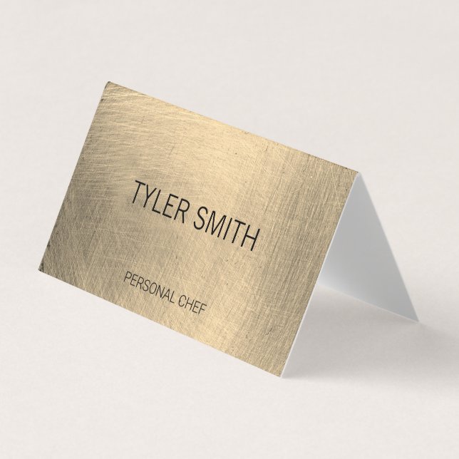 Metallic Brushed | Personal Chef Business Card (Front)