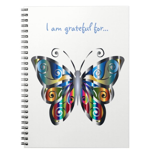 Metallic Butterfly Gratitude Notebook (Front)