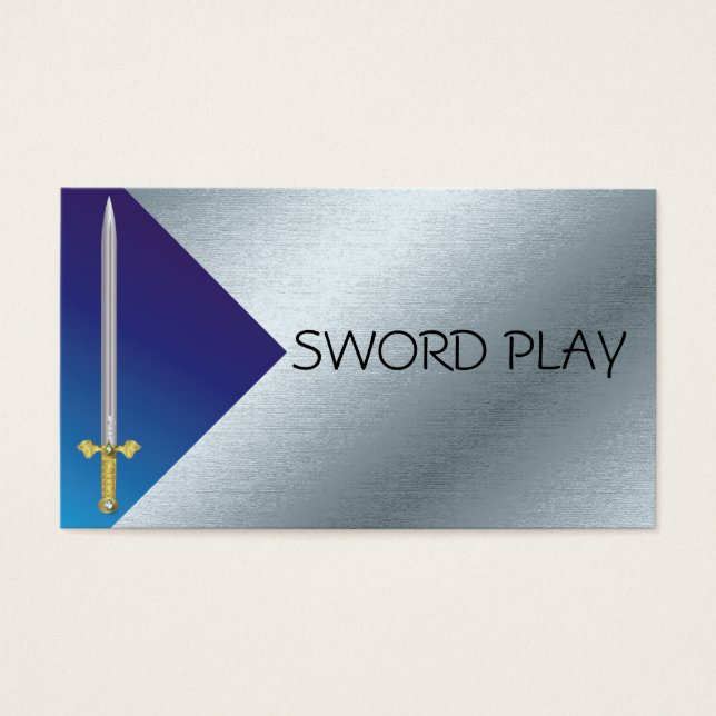 Metallic Card and Medieval  Sword (Front)