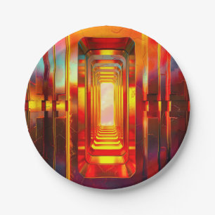 Metallic Celestial Sky Paper Plate