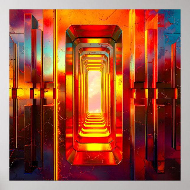 Metallic Celestial Sky Poster (Front)