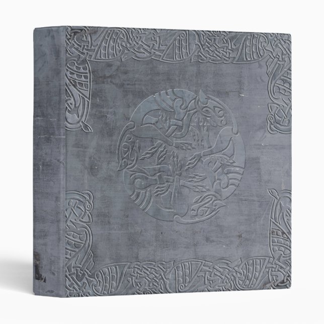 Metallic Celtic Dog Symbol Binder (Front/Spine)