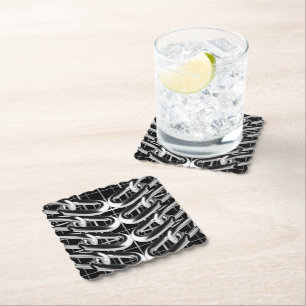 Metallic Chain pattern Paper Coaster