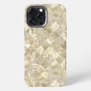 Metallic Champagne Cream Chic Elegant Glitter iPhone 13 Pro Max Case