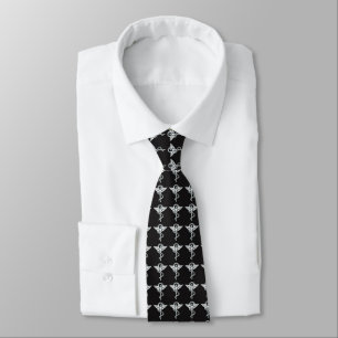 Metallic Chiropractic Emblem Chiropractor Tie