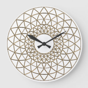 Metallic Circle Pattern Acrylic Wall Clock