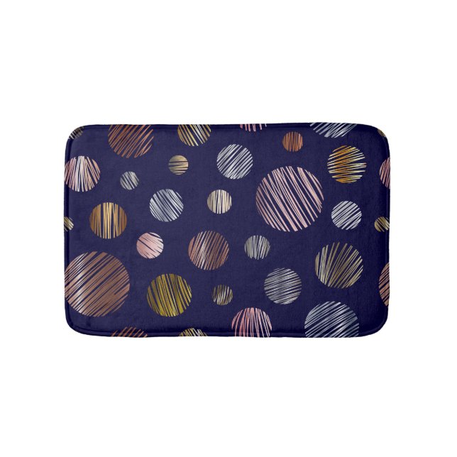 Metallic Circles Bath Mat (Front)
