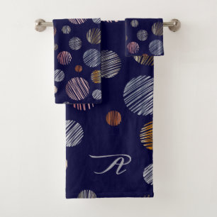 Metallic Circles Bath Towel Set
