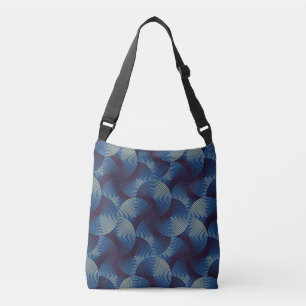 Metallic circles optical illusion, seamless patter crossbody bag