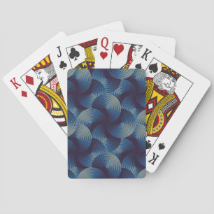 Metallic circles optical illusion, seamless patter playing cards