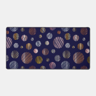 Metallic Circles Pattern Desk Mat
