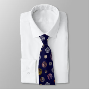 Metallic Circles  Tie