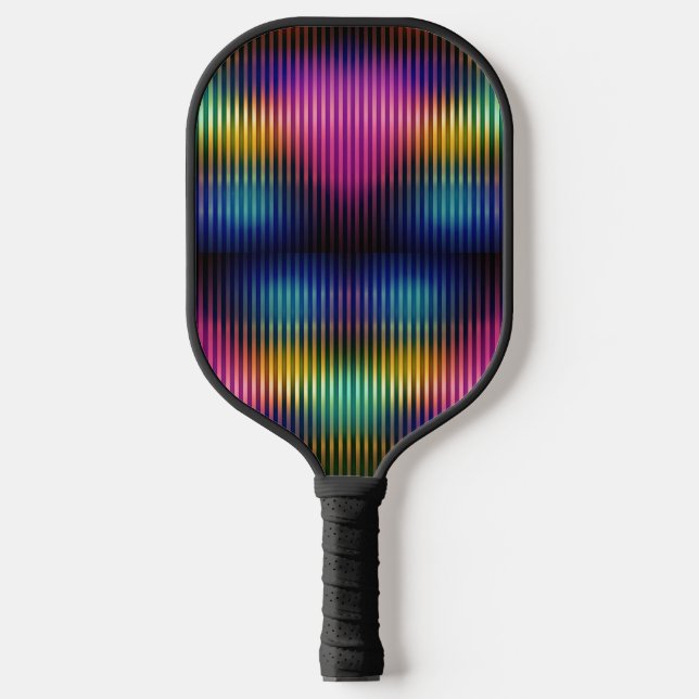 Metallic Colour Lines Design Pickleball Paddle (Front)