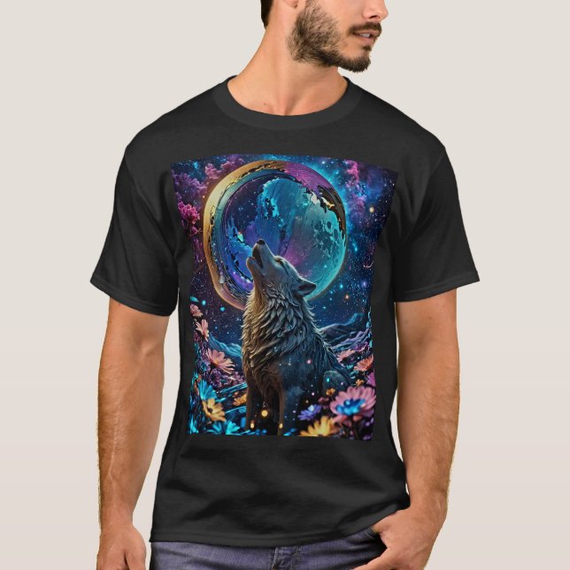 Metallic Colours Wolf T-Shirt (Front)